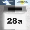 Edelstahl Hausnummer Beleuchtet, Solar 4 LEDs Wetterfest, Produktbild-Vorschau 5