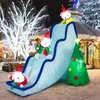 COSTWAY 220 cm nafukovacia vianočná šmykľavka LED, Náhľad obrázku produktu 8