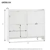 A diagram showing the dimensions of a white shoe cabinet. Produktbild-Vorschau