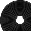 A close-up view of a black circular carbon filter with a grid pattern. Produktbild-Vorschau