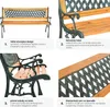 tectake Banc de jardin Tamara L 128 x P 51 x H 73 cm, en Voir les images du produit 6