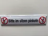 Bitte im sitzen pinkeln, Straßenschild - Magnet, Blech 16 x Produktbild-Vorschau 2