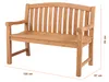 Teakholz Garten-/Balkonsitzbank - bene living - Swindon 120 Produktbild-Vorschau 2