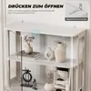BROTTAR runder Vitrinenschrank weiß mit Pop-up-Glastüren, Produktbild-Vorschau 5