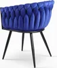 Fauteuil velours design avec accoudoirs cuisine salon Voir les images du produit 3