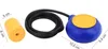 A float switch with a cable and a separate float component, with dimensions indicated by text overlays. Produktbild-Vorschau