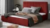 Casa Padrino Luxus Doppelbett mit Matratze Bordeauxrot - Produktbild-Vorschau 1