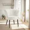 tectake® Sessel Stella dick gepolstert, mit Samtbezug oder Produktbild-Vorschau 8