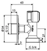 SCHELL Platzsparendes Maschinenventil Comfort 1/2 x 3/4" Produktbild-Vorschau 2