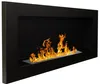 A modern black bioethanol fireplace with flames burning. Produktbild-Vorschau