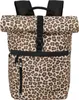 A leopard print backpack shown from the front. Anteprima dell’immagine prodotto