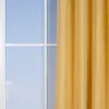 Ösenvorhang Brilliant Leinenoptik einfarbig gelb 140x245cm Produktbild-Vorschau 4