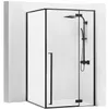 Rea Duschkabine Fargo 80X100 Black + Duschtasse Savoy White Produktbild-Vorschau 1