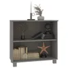 vidaXL Sideboard HAMAR Hellgrau 85x35x80 cm Massivholz Produktbild-Vorschau 5