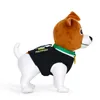 A plush toy dog wearing a vest with the Ukrainian flag and the word "PATRON" on it. Produktbild-Vorschau