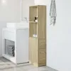 vidaXL Koupelnová skříňka úzká s kolečky Materiál na bázi Náhled obrázku produktu 2