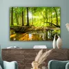 MuchoWow® - Leinwandbilder - Wald - Landschaft - Wasser - Produktbild-Vorschau 4