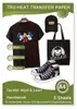 TRU-HEAT Transferpapier für dunkle Stoffe, gezeigt mit Beispielen für individuell bedruckte T-Shirts, Kappe, Tragetasche und Turnschuhe Náhľad obrázku produktu
