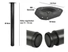 Diagrams and close-ups illustrating the features and dimensions of adjustable table legs. Podgląd zdjęcia produktu