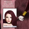 Mini pásky Premium prírodné vlasy #55/66 Svetlo hnedá Náhľad obrázku produktu 2