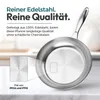 Batoris Edelstahlpfanne Unbeschichtet - Induktion - Profi Produktbild-Vorschau 4
