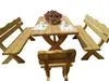 Massives Gartenmöbel-Set IM aus Holz – Tisch + 2 Bänke mit Produktbild-Vorschau 8