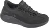A black Skechers slip-on shoe is shown from a side angle against a white background. Produktbild-Vorschau