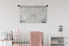 MuchoWow® Wandteppich Wandbehang Pfau - Federn - Weiß 90x60 Produktbild-Vorschau 2