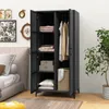 KOMFOTTEU Gartenschrank aus Rattan, Aufbewahrungsschrank Produktbild-Vorschau 7