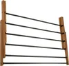 A wall-mounted drying rack with wooden supports and multiple metal bars. Anteprima dell’immagine prodotto