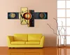Visario Leinwandbild Abstrakte Sonne 195x80 cm – 4-teilig, Produktbild-Vorschau 3