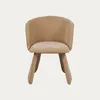 HOMLA Stuhl VELARIO, dunkelbeige, 59,5 x 60,5 x 79 cm Produktbild-Vorschau 1