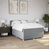 Boxspringbett mit Matratze Hellgrau 140x190 cm Stoff Produktbild-Vorschau 4
