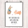 Mr. & Mrs. Panda Bild Hasen Muschel DIN A5 - Weiß - Produktbild-Vorschau 2