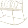 Gartenbank 104 cm Eisen Antik Weiß Produktbild-Vorschau 5