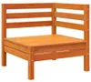 vidaXL Gartensofa 2-Sitzer mit Hocker Wachsbraun Massivholz Produktbild-Vorschau 5