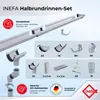 INEFA 4m Dachrinnen Set Kunststoff NW125 Braun Komplettset Produktbild-Vorschau 2