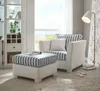 Sessel Set "Hooge" in creme und blau Landhaus Wohnzimmer Produktbild-Vorschau 3
