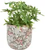Clayre & Eef Pot de fleurs Ø 19x18 cm Gris Céramique Fleurs Voir les images du produit 2