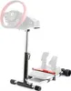 A racing wheel stand with pedals and a steering wheel. Anteprima dell’immagine prodotto