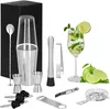 SPRINGOS Shaker Cocktail Set in acciaio inox 14 pezzi Anteprima dell’immagine prodotto 1