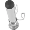 A close-up view of a chrome adapter sleeve with a black rubber cap and two spring clips, set against a white background. Produktbild-Vorschau