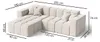 GrainGold Ecksofa L-Form Loopo Links - Moderne Ecksofa, Produktbild-Vorschau 7