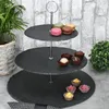 Schiefer-Etagere Rina schwarz 3-stöckig Ø35cm Produktbild-Vorschau 5