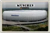 Blechschild Städte München Blick auf Allianzarena 30x20cm Produktbild-Vorschau 1