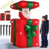 MONZANA® Nafukovací Otec Vánoc 152cm Vyskočí z krabice LED Náhled obrázku produktu 1