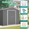 Metall Geräteschuppen Gerätehaus , 8x6FT Produktbild-Vorschau 7