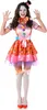 A woman dressed as a clown stands against a white background. Produktbild-Vorschau