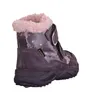 A single purple boot with pink polka dots and a pink fuzzy lining is shown from the side against a white background. Produktbild-Vorschau