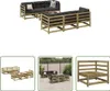 The Living Store 7-tlg. Garten-Sofagarnitur Kiefernholz Produktbild-Vorschau 1